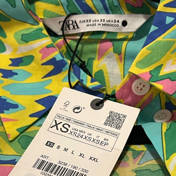 NWT Zara Colorful Button Up Sundress - Picture 5 of 5